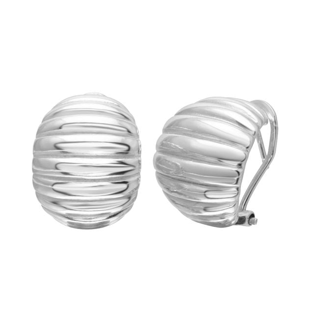 silver statement studs earrings ripple