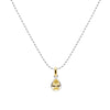 canary yellow diamond cz pear teardrop pendant necklace silver butter