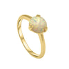 opal white solitaire ring gold