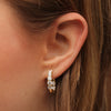 diamond hoops cz gold silver shimmer