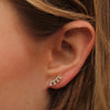 baguette ear climber studs gold