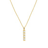 bezel bar pendant dangle charm gold white topaz diamond