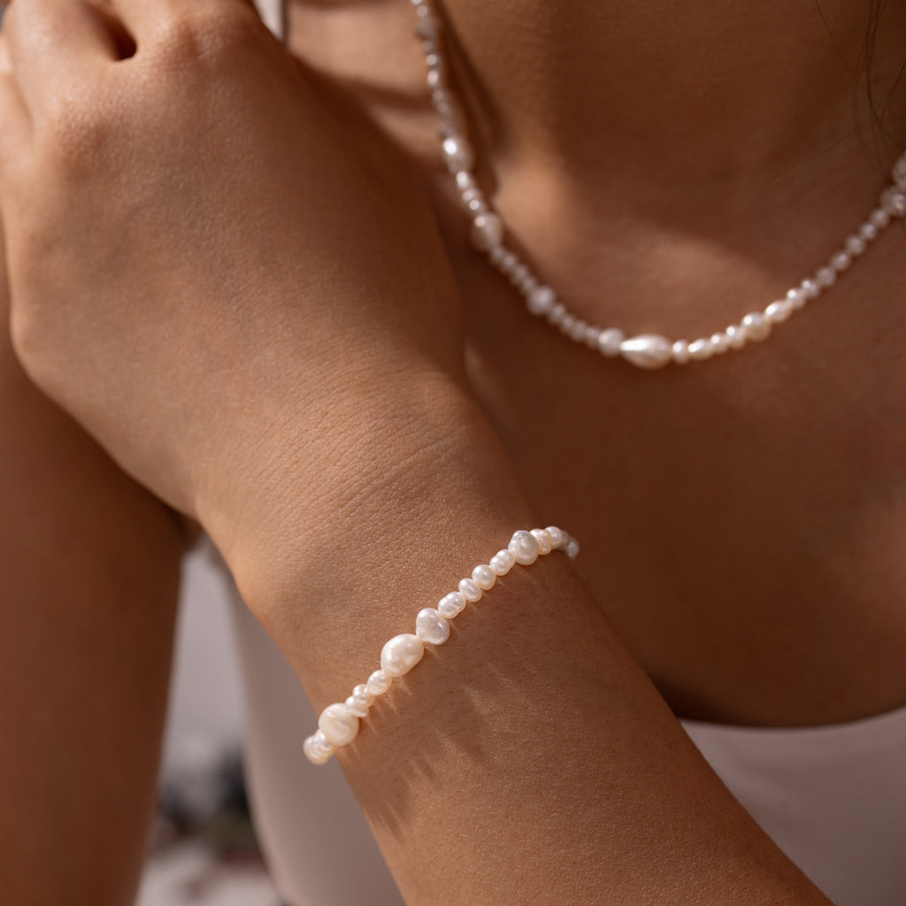 pearl bracelet freshwater asymmetrical