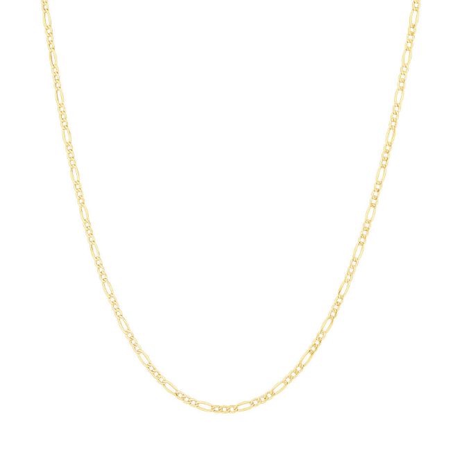 mini figaro gold 14k necklace