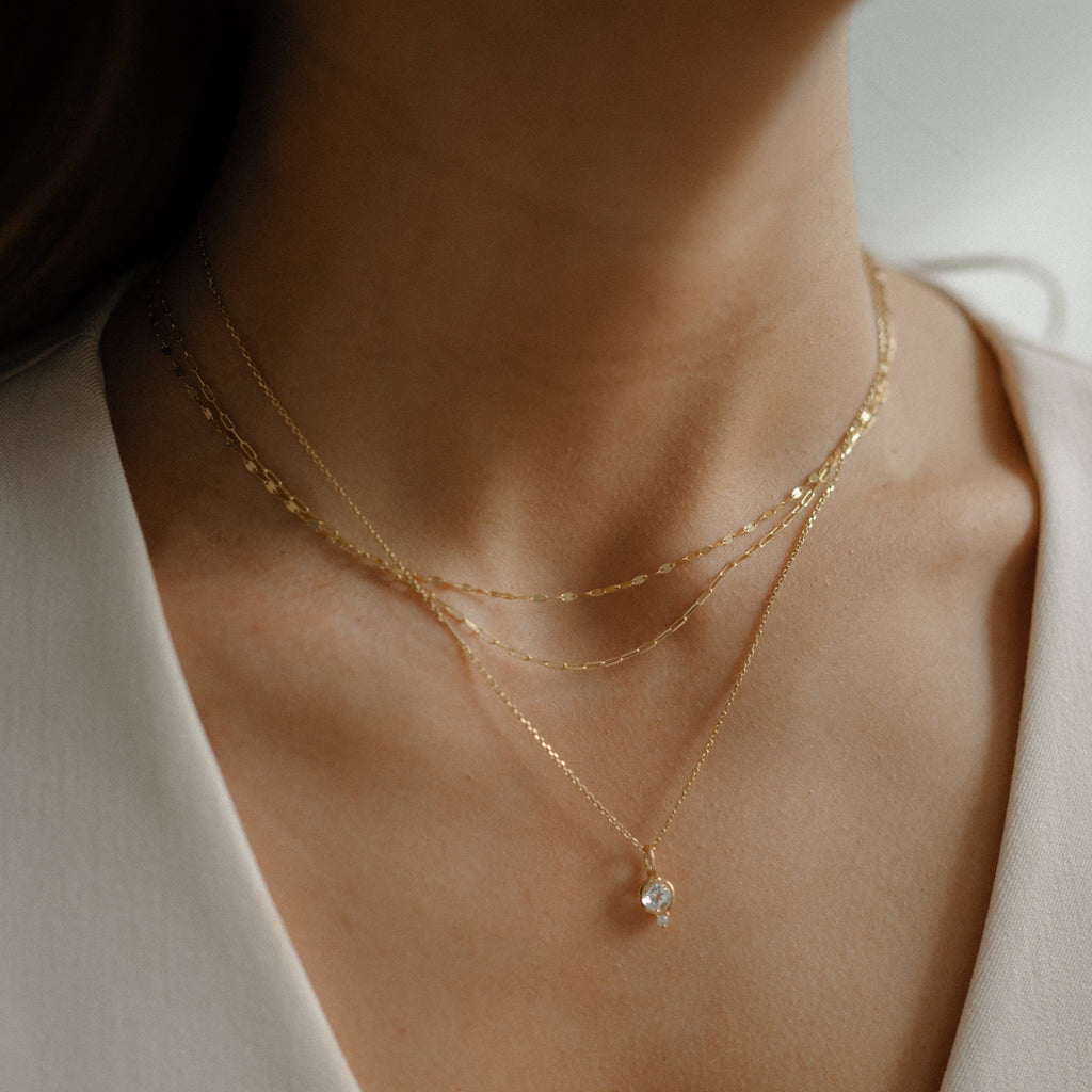 mariner anchor gold chain staple dainty 14k necklace