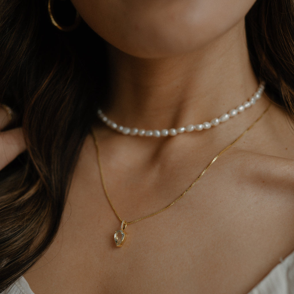 pearl necklace choker freshwater