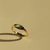 Opal mosaic ring fire gold adjustable ring