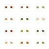 birthstone gemstone earrings ruby garnet citrine pearl studs gold