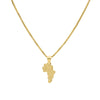 gold charm africa nugget cross figaro cuban chain necklace