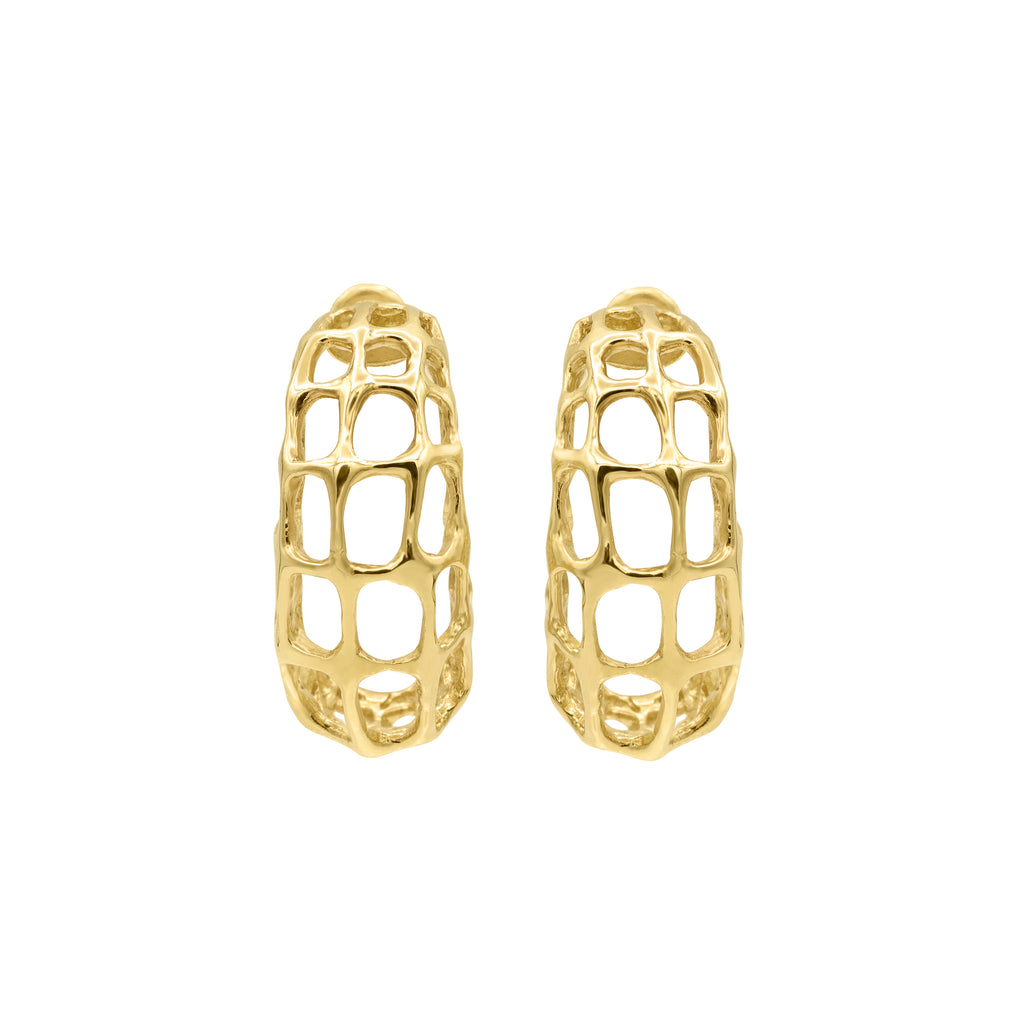 Amalie Gold Earrings Large by Ixora Jewelers