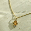 birthstone pendant gold gemstone citrine emerald ruby