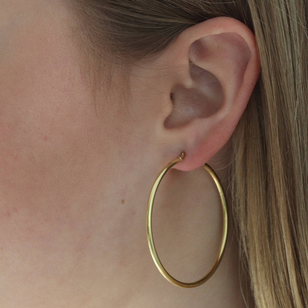 large gold hoops thin