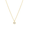 diamond solitaire gold pendant bezel