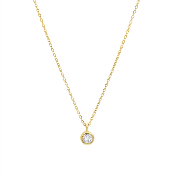 diamond solitaire gold pendant bezel