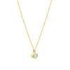 diamond solitaire gold pendant bezel