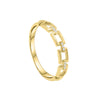 diamond ring stacker gold 10k link