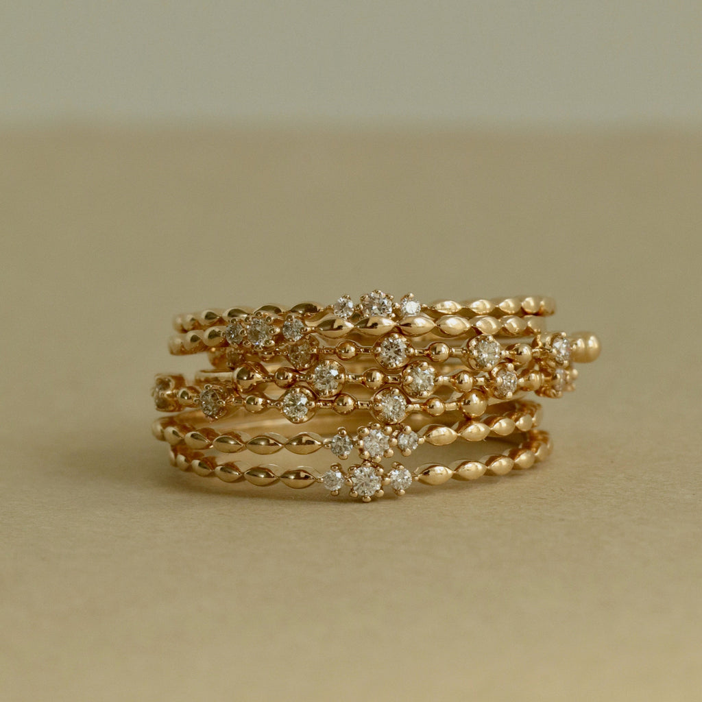 diamond stacker ring 10k gold 14k 