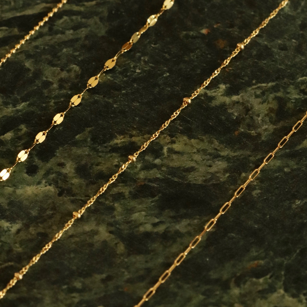 staple gold 14k necklace chain