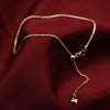 gold anklet heart charm franco adjustable