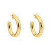 chunky gold hoops tube trendy