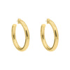 chunky gold hoops tube trendy