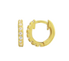 mini huggies pave gold earrings vermeil jewelry